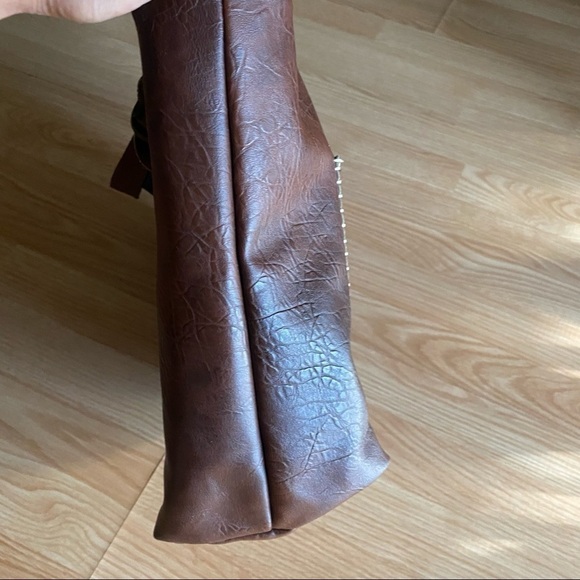 Weimeibaige Connie Wilderness Brown Vegan Leather Tote Bag - Picture 6 of 11